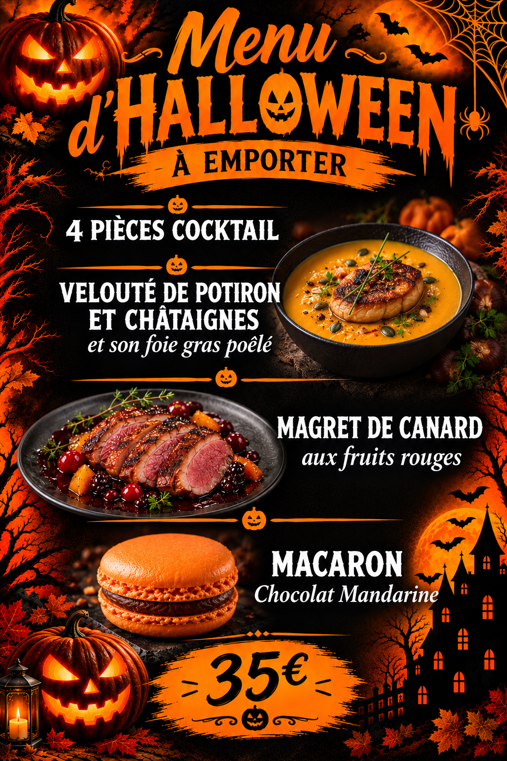 Menu d'Halloween  &agrave; emporter